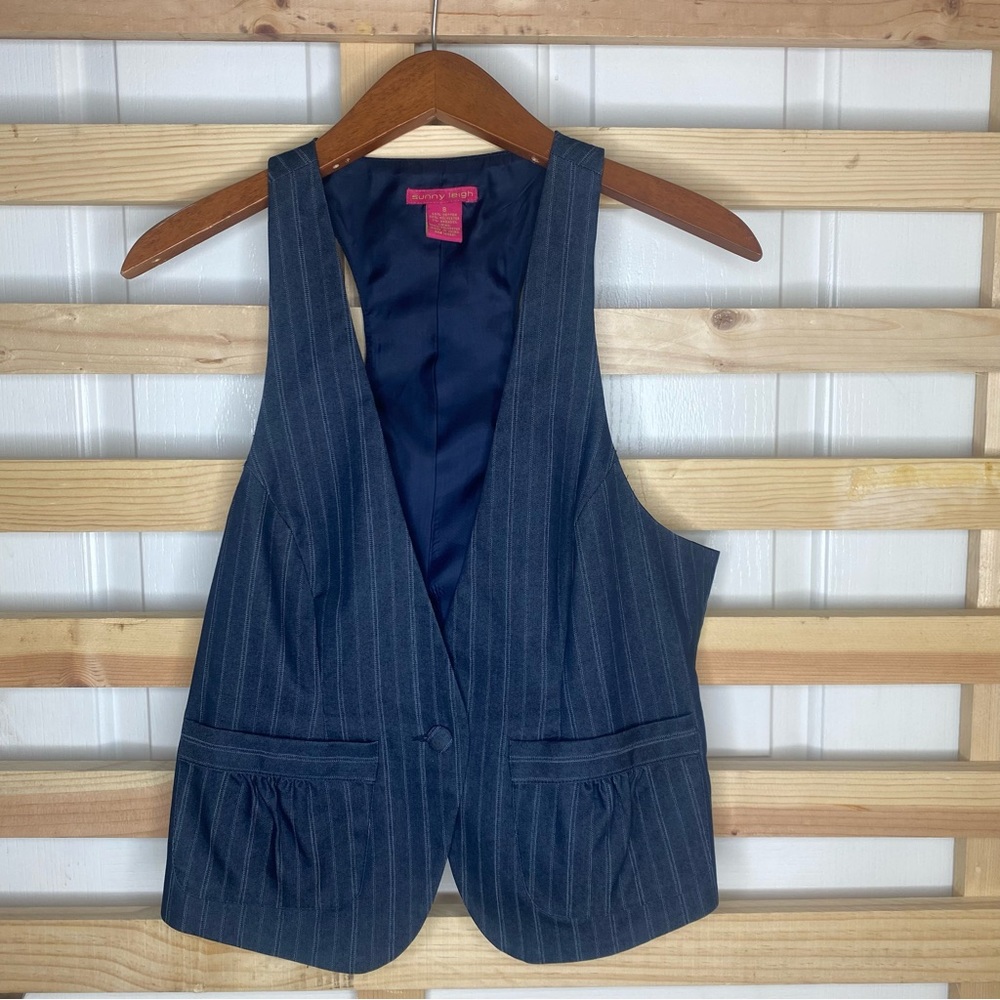 Short Navy Blue Vest Size 8 or S/M
